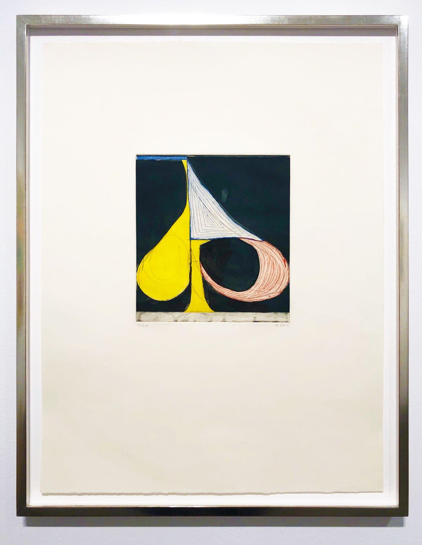 Richard Diebenkorn Abstract Print - Tri-Color Spade