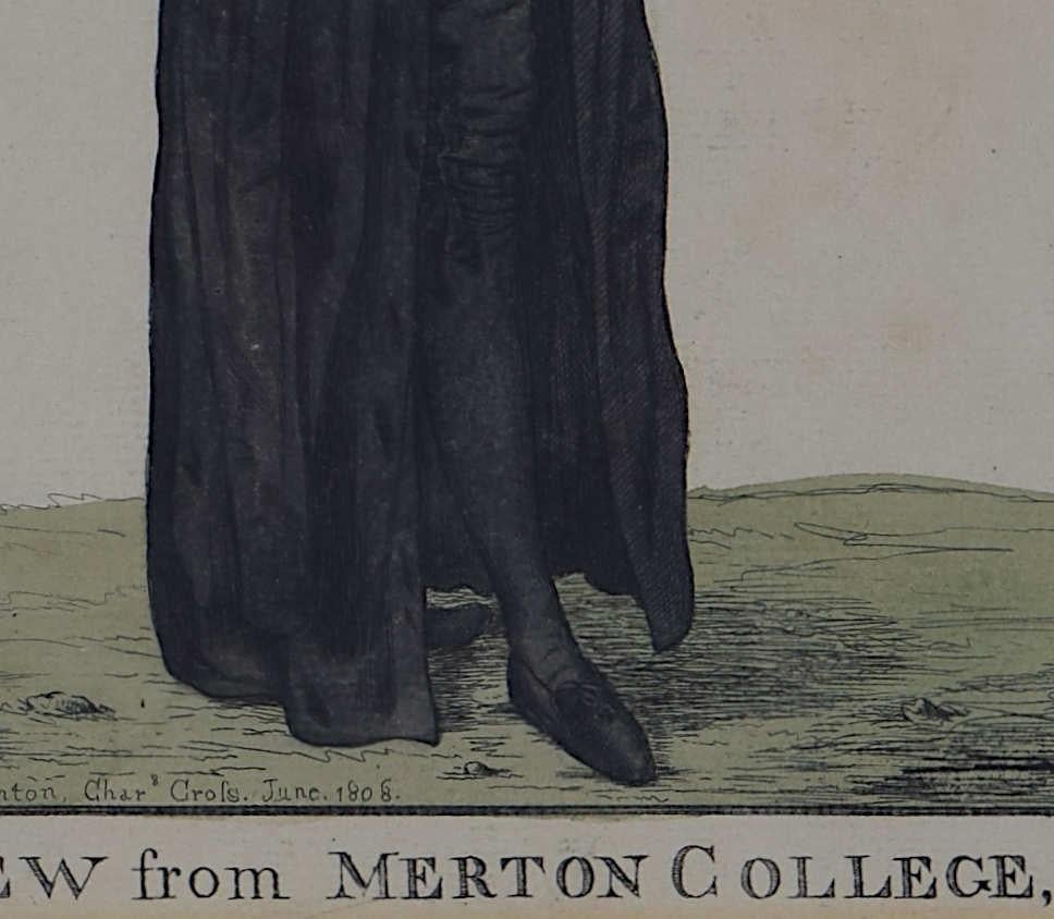 Veduta del Merton College, Oxford (1808), incisione di Richard Dighton in vendita 3