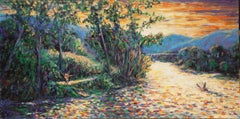 A Duoro Sunset - Portugal Impressionist River Painting