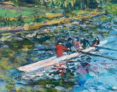 Navegando por el Támesis - Río Támesis Pintura impresionista de Oxford