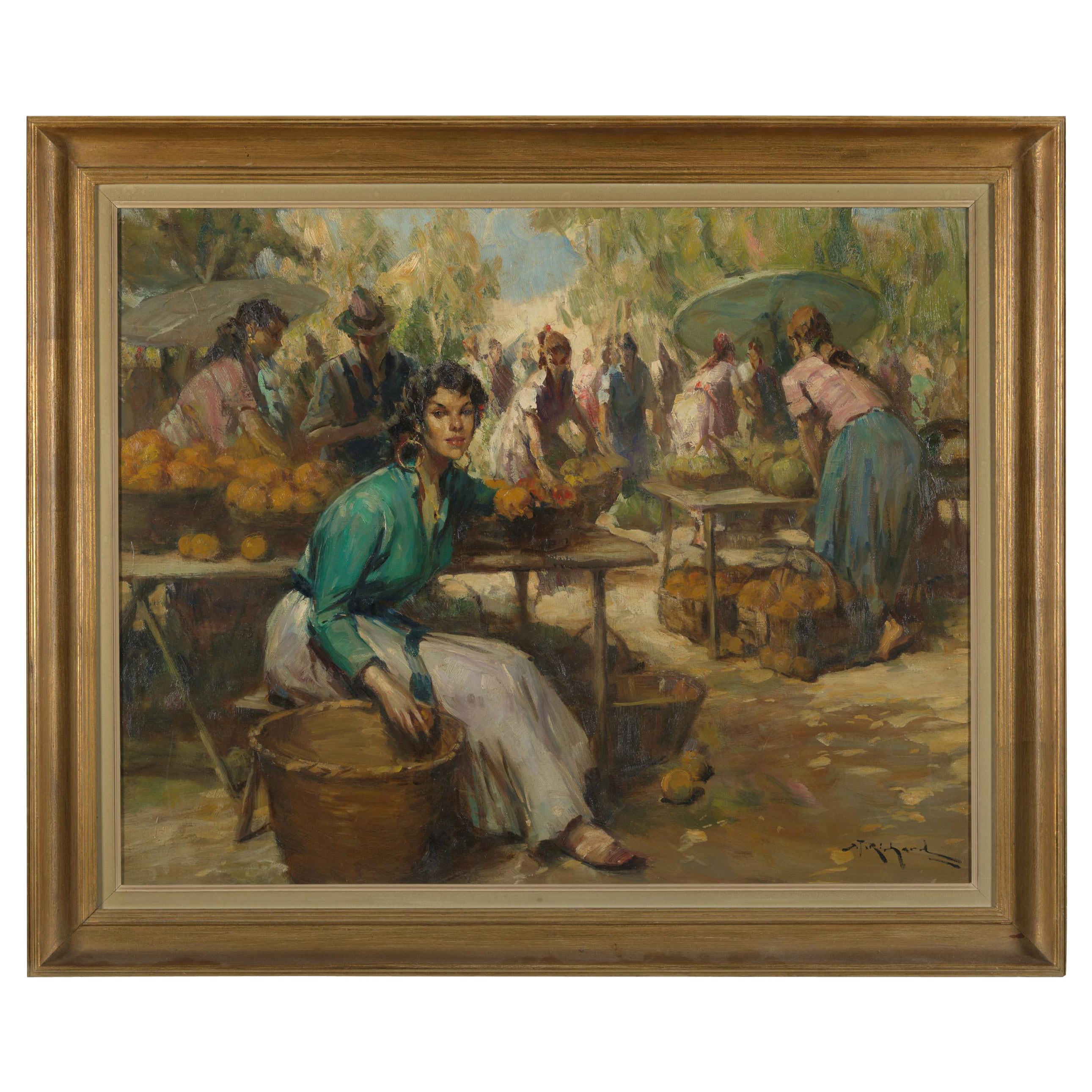 Richard Durando-Togo ''1910- ?'', Women at the Market, gerahmt, signiert im Angebot