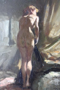 Vintage Nude oil painting by Richard Durando Togo