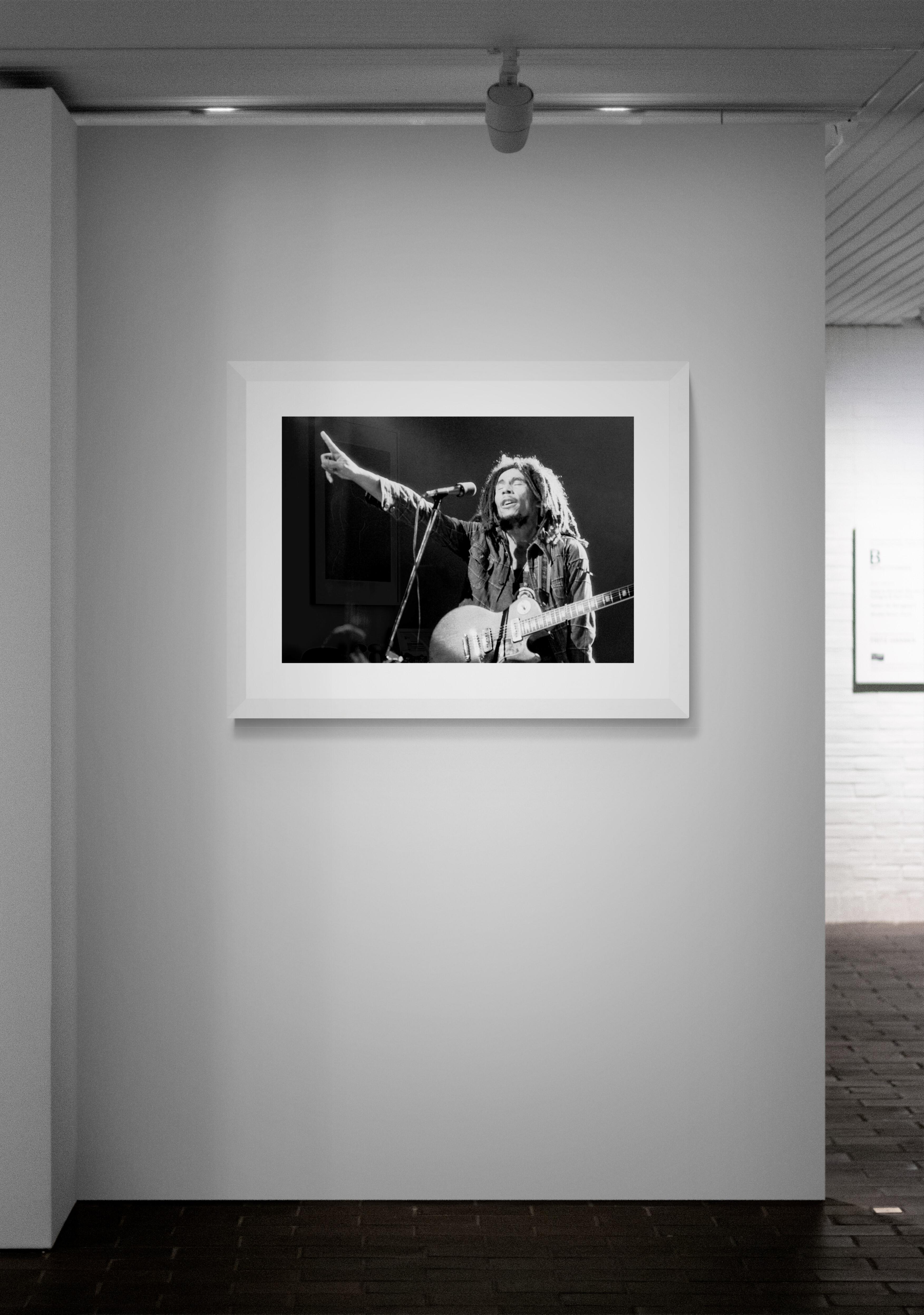Bob Marley #7 - Black Black and White Photograph by Richard E. Aaron