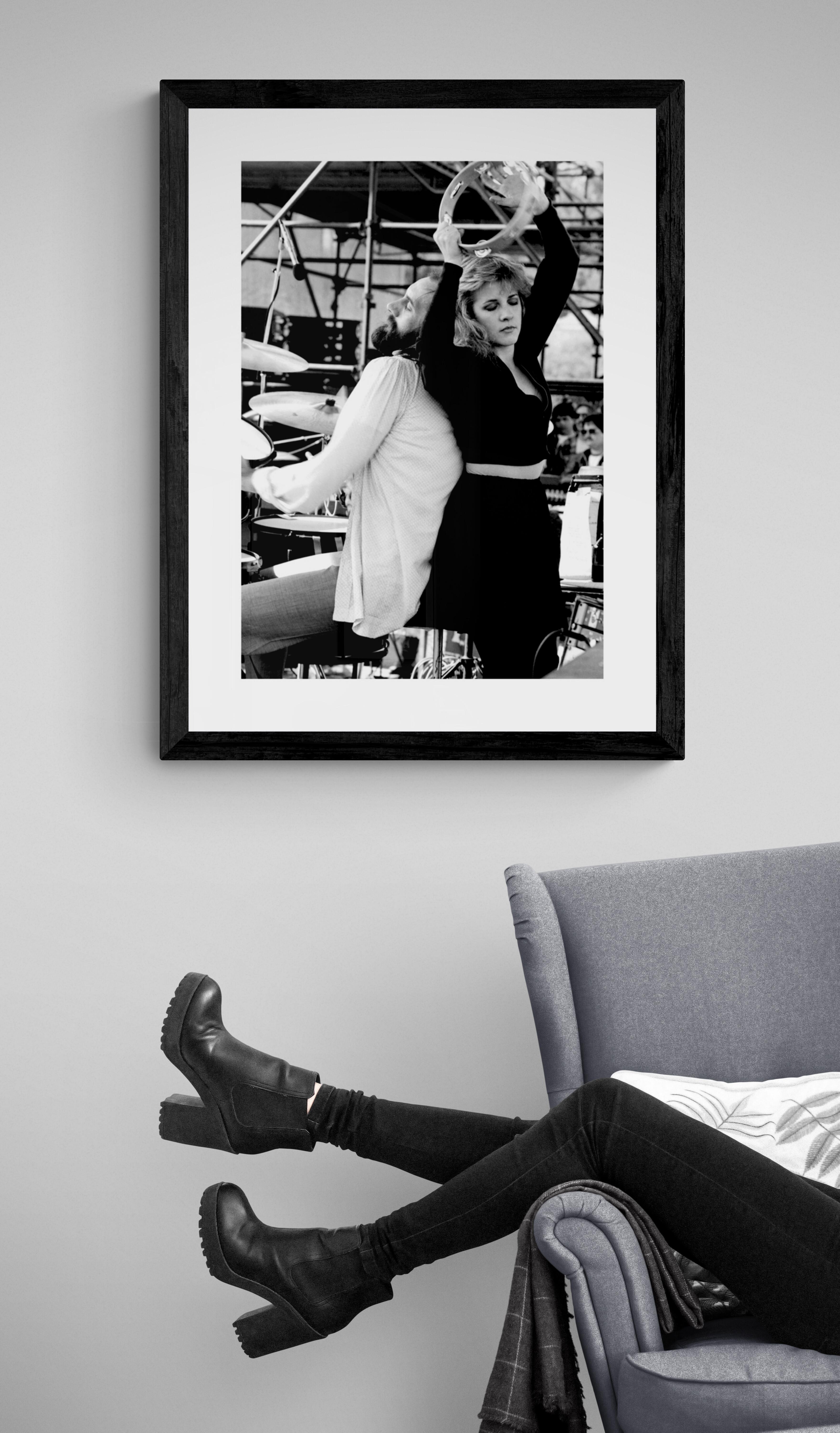 Fleetwood Mac #1 Photo - Black Black and White Photograph by Richard E. Aaron