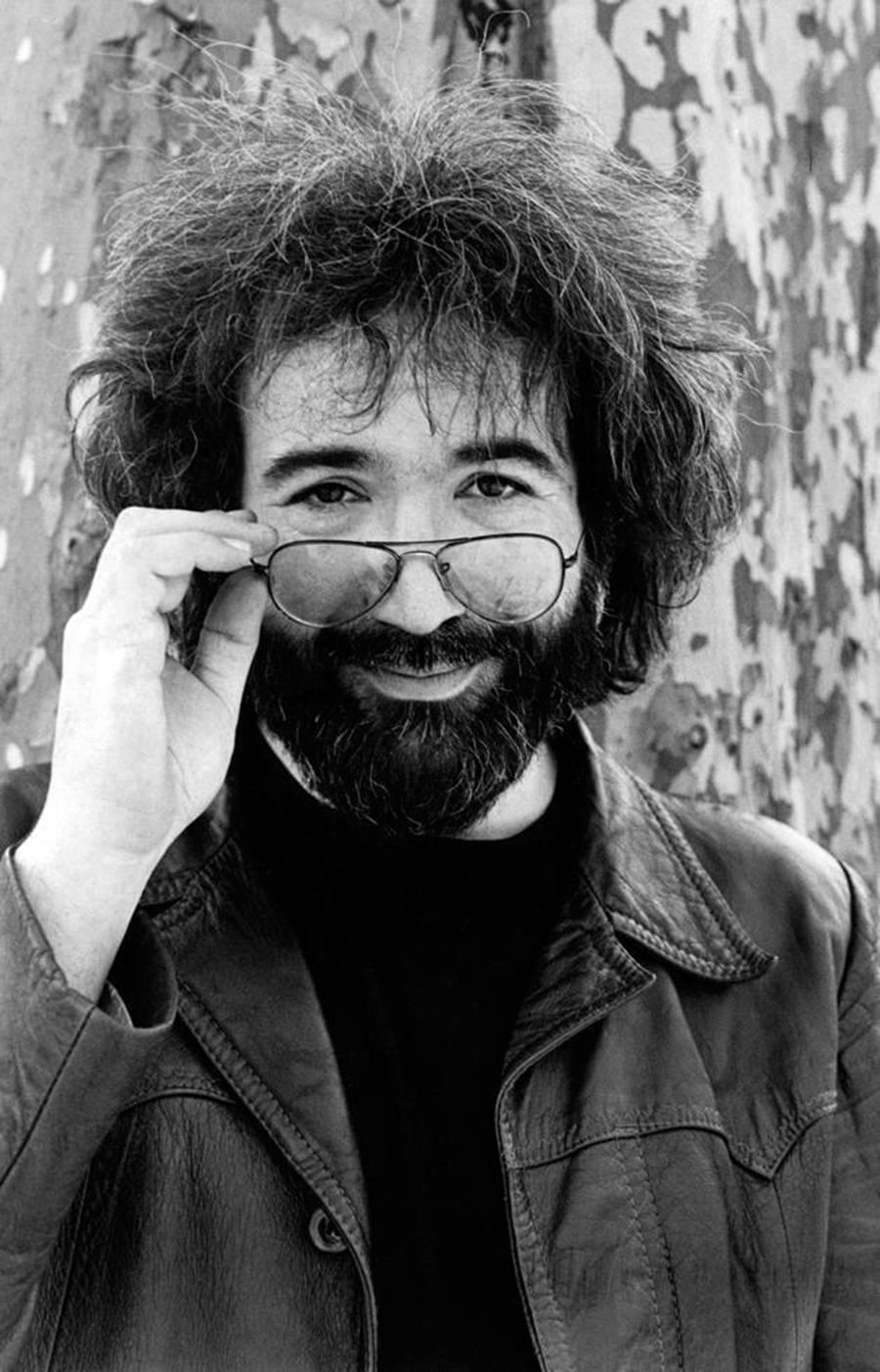 Richard E. Aaron Black and White Photograph - Jerry Garcia, 1975