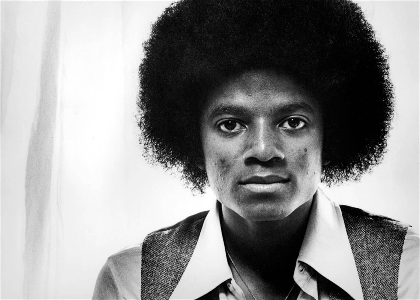 Richard E. Aaron Black and White Photograph - Michael Jackson, 1977