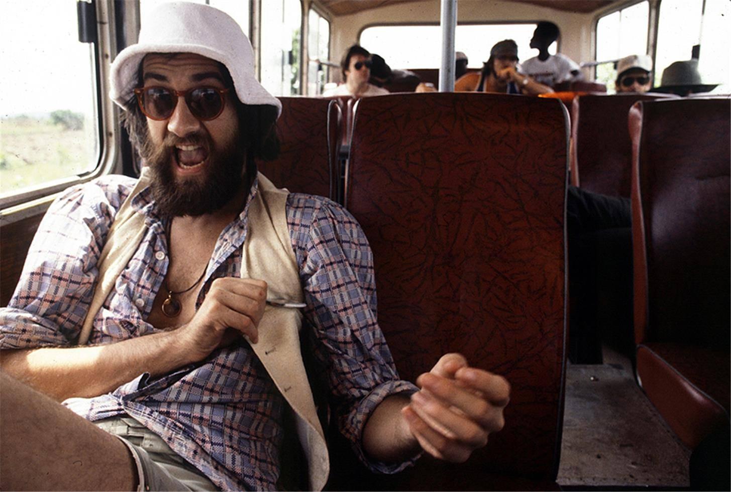 Richard E. Aaron Color Photograph - Mick Fleetwood bus ride in West Africa, 1981