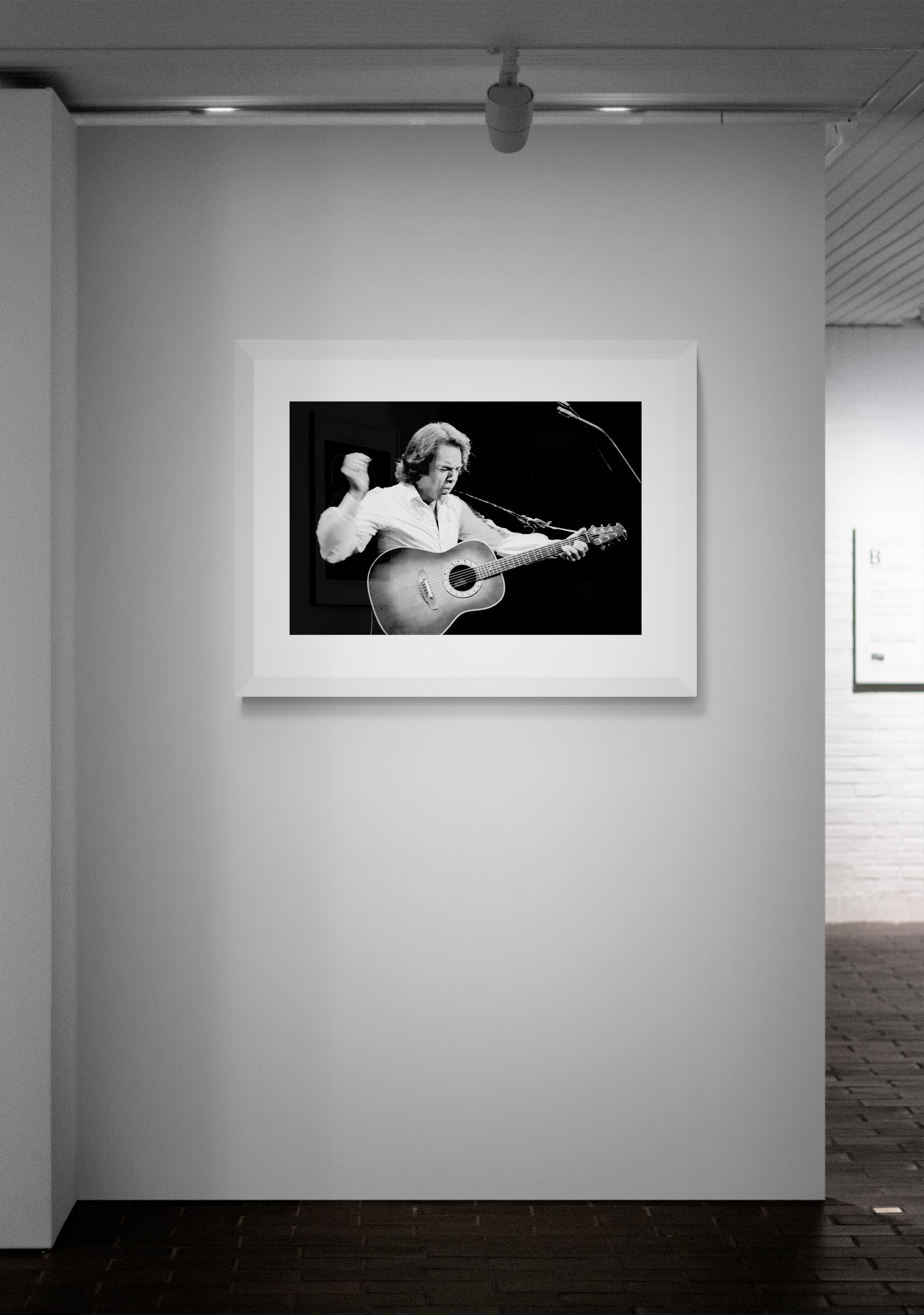 Neil Diamond Photo - Black Black and White Photograph by Richard E. Aaron
