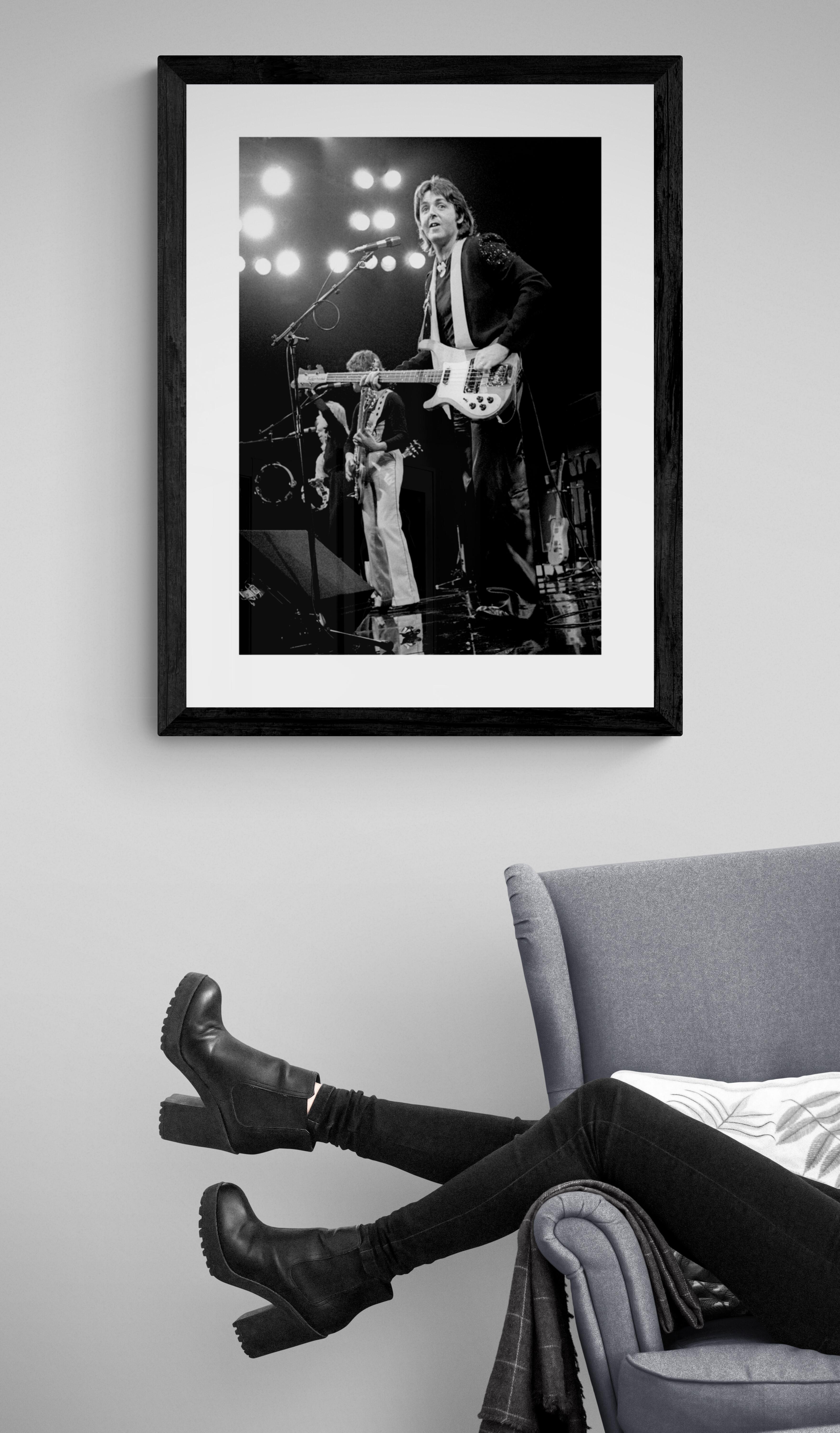 Title: Paul McCartney #2 Concert Photo
Artist: Richard E. Aaron
Estate Edition: Hand numbered with estate chop mark in the margin, signature stamp on verso, archival pigment print on Hahnemühle Photo Rag Pearl, 100% cotton paper fine art paper.