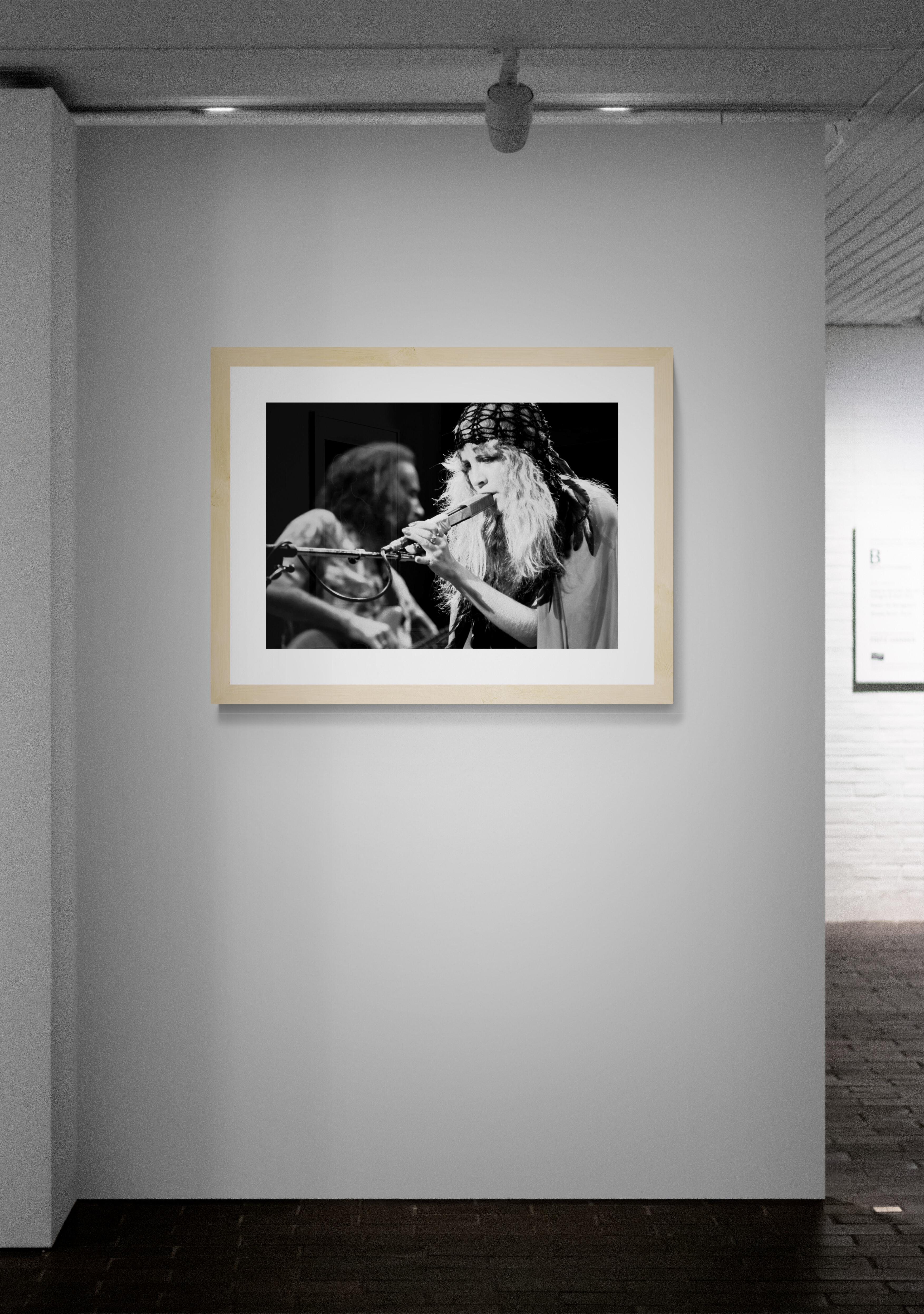 Titel: Stevie Nicks #7 
Künstler: Richard E. Aaron
Nachlass-Edition: Handnummeriert mit Nachlassstempel im Rand, Signaturstempel auf der Rückseite, Pigmentdruck auf Hahnemühle Photo Rag Pearl, 100% Baumwollpapier, Kunstdruckpapier. Autorisierte