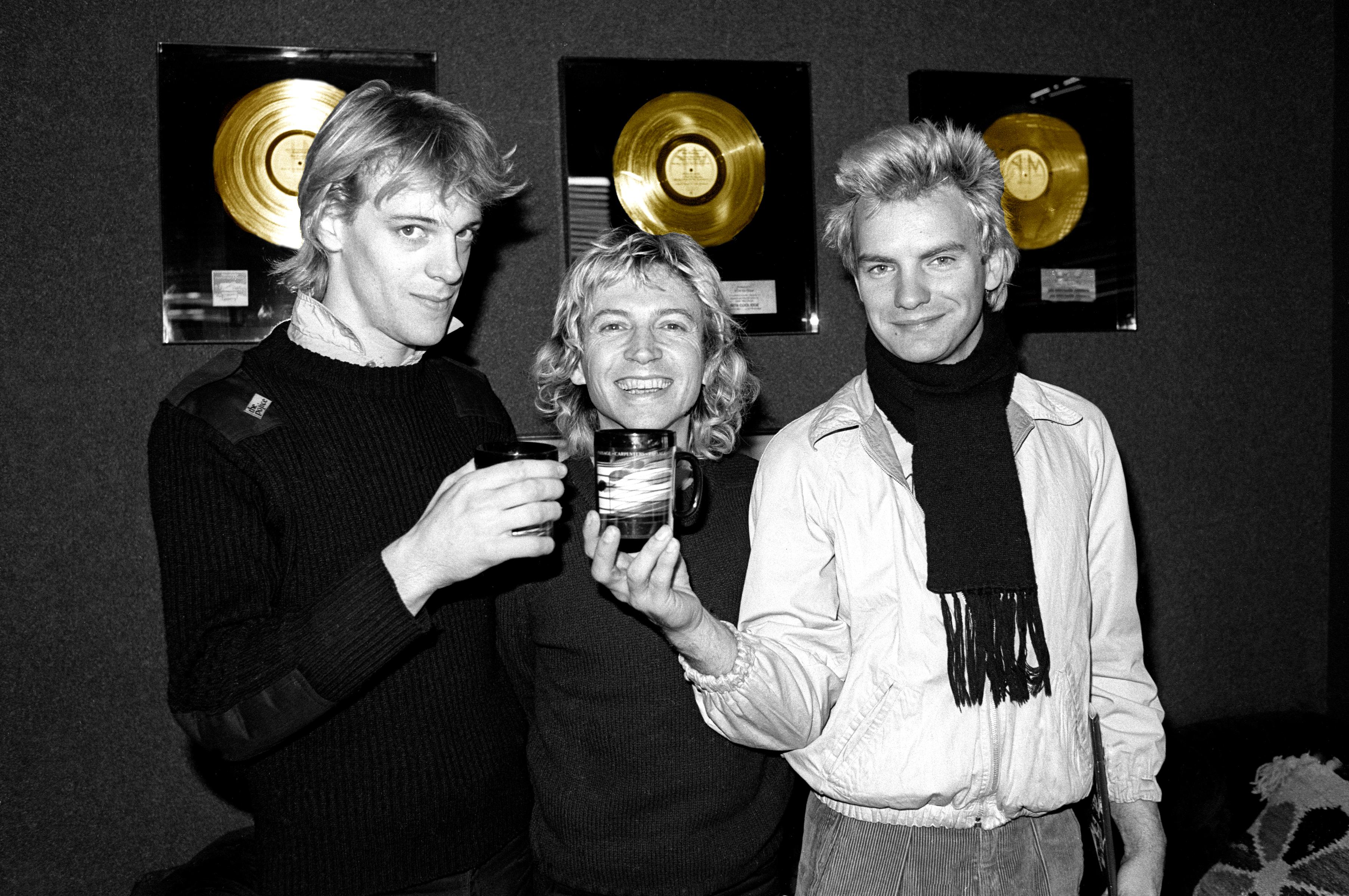 Richard E. Aaron Color Photograph - The Police 1978 Colorized Gold Records