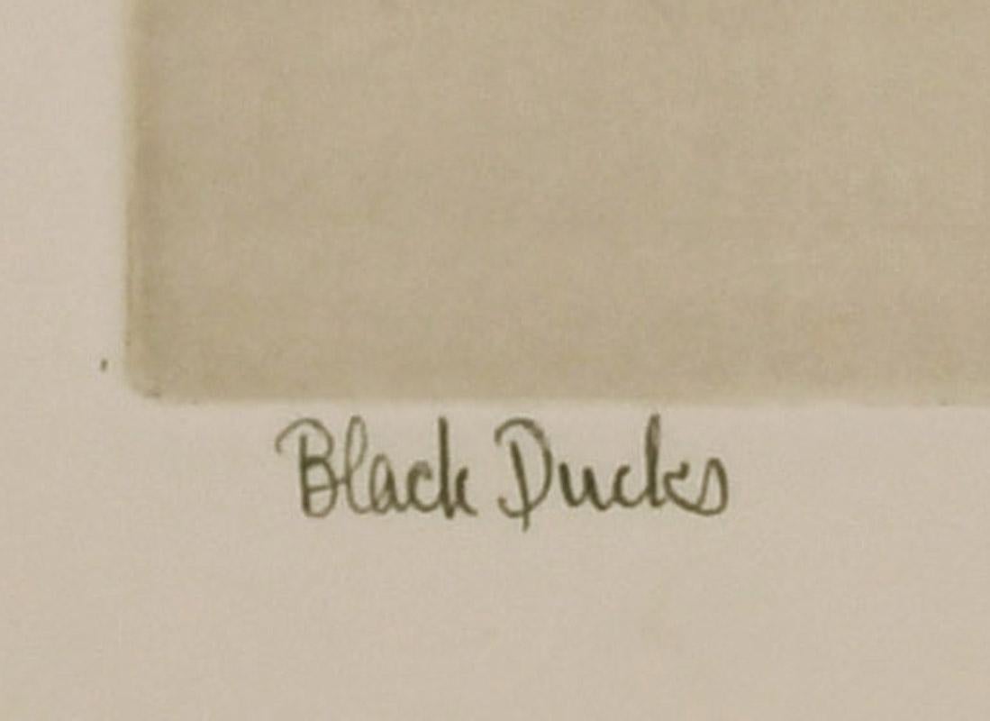 Black Ducks - American Realist Print by Richard E.  Bishop