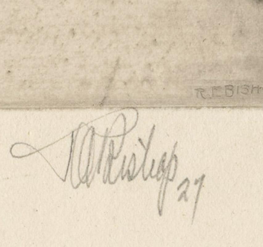 Läuse (Stockenten, die sich putzen)
Kaltnadel, 1927
Signiert und datiert unten rechts (siehe Foto)
Betitelt in der linken unteren Ecke
Zustand: Ausgezeichnet
Bild-/Plattengröße: 6 7/8 x 10 3/4 Zoll
Blattgröße: 9 1/4 x 15 1/8 Zoll

RICHARD E.