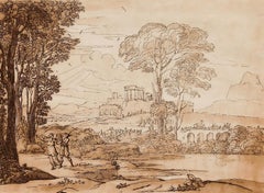 Richard Earlom after Claude Lorrain - 1777 Etching, Jacob Wrestling the Angel
