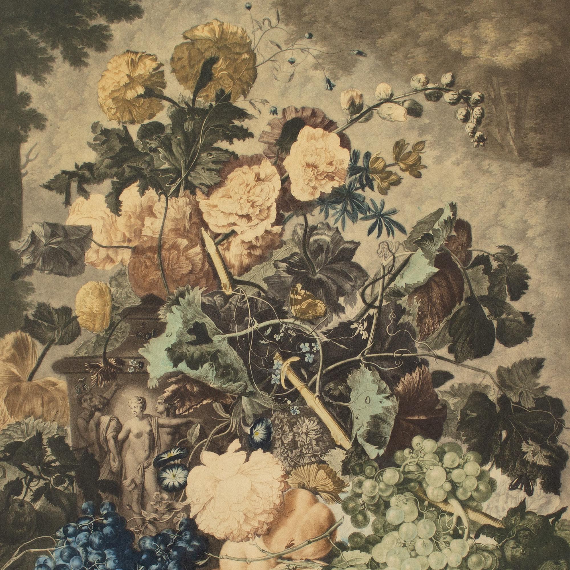 Richard Earlom Después de Jan Van Huysum, Bodegón con flores en venta 2