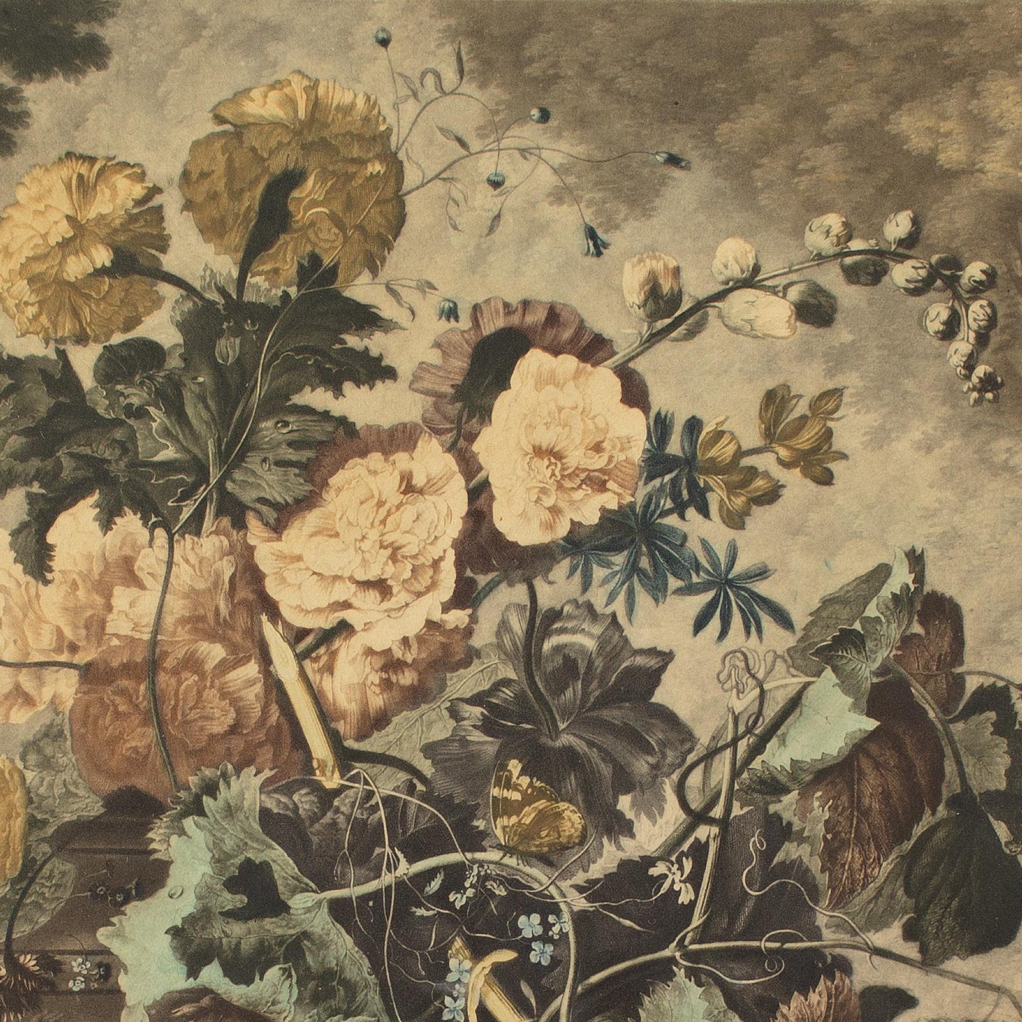 Richard Earlom Después de Jan Van Huysum, Bodegón con flores en venta 5