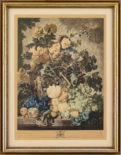Richard Earlom Después de Jan Van Huysum, Bodegón con flores