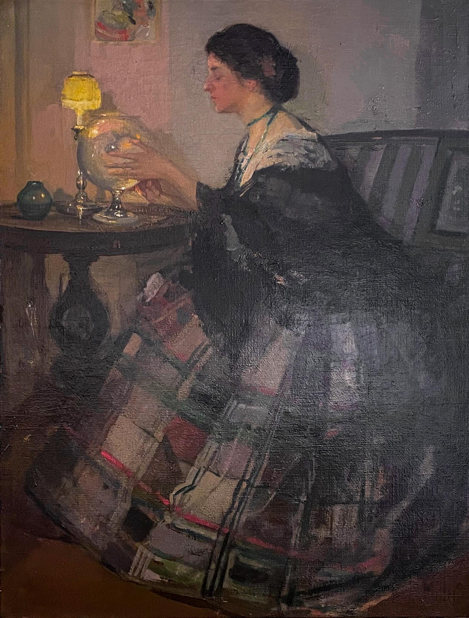 Interior Painting Richard Edward Miller - Le bol de coquillage doré