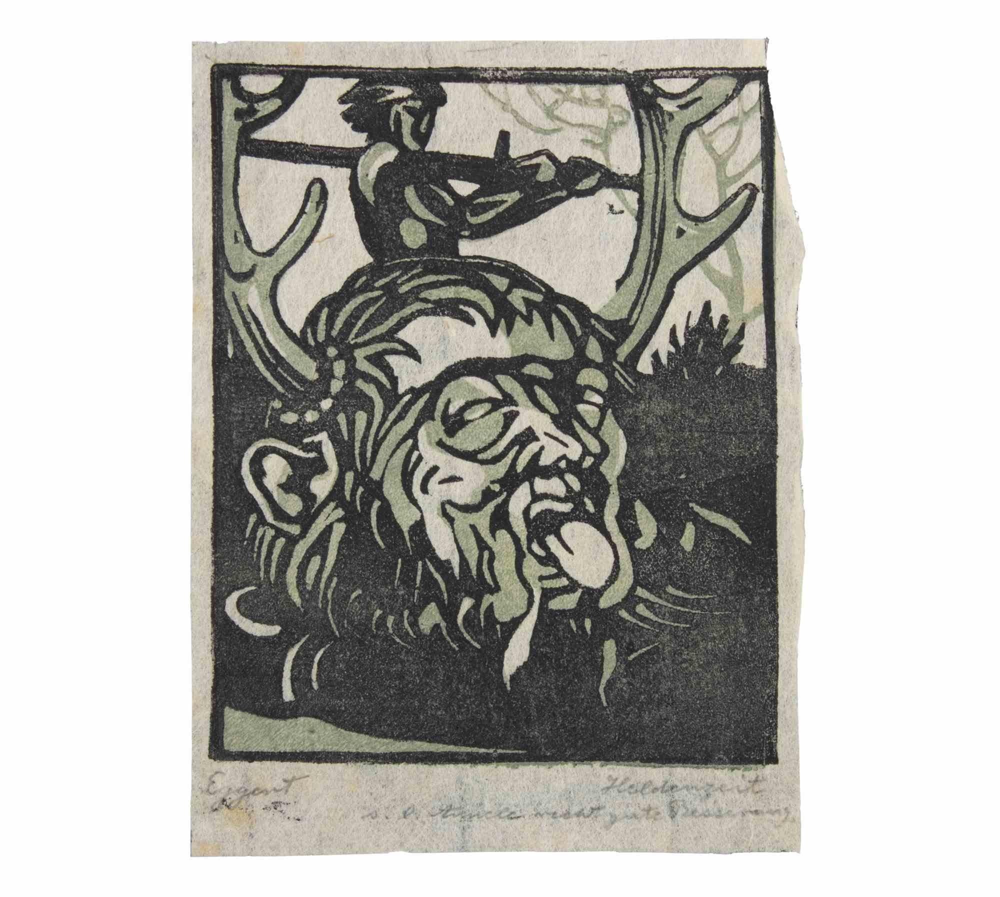 Mythological Scene - Etching attr. to Richard Egert - Early 20th Century For Sale 1
