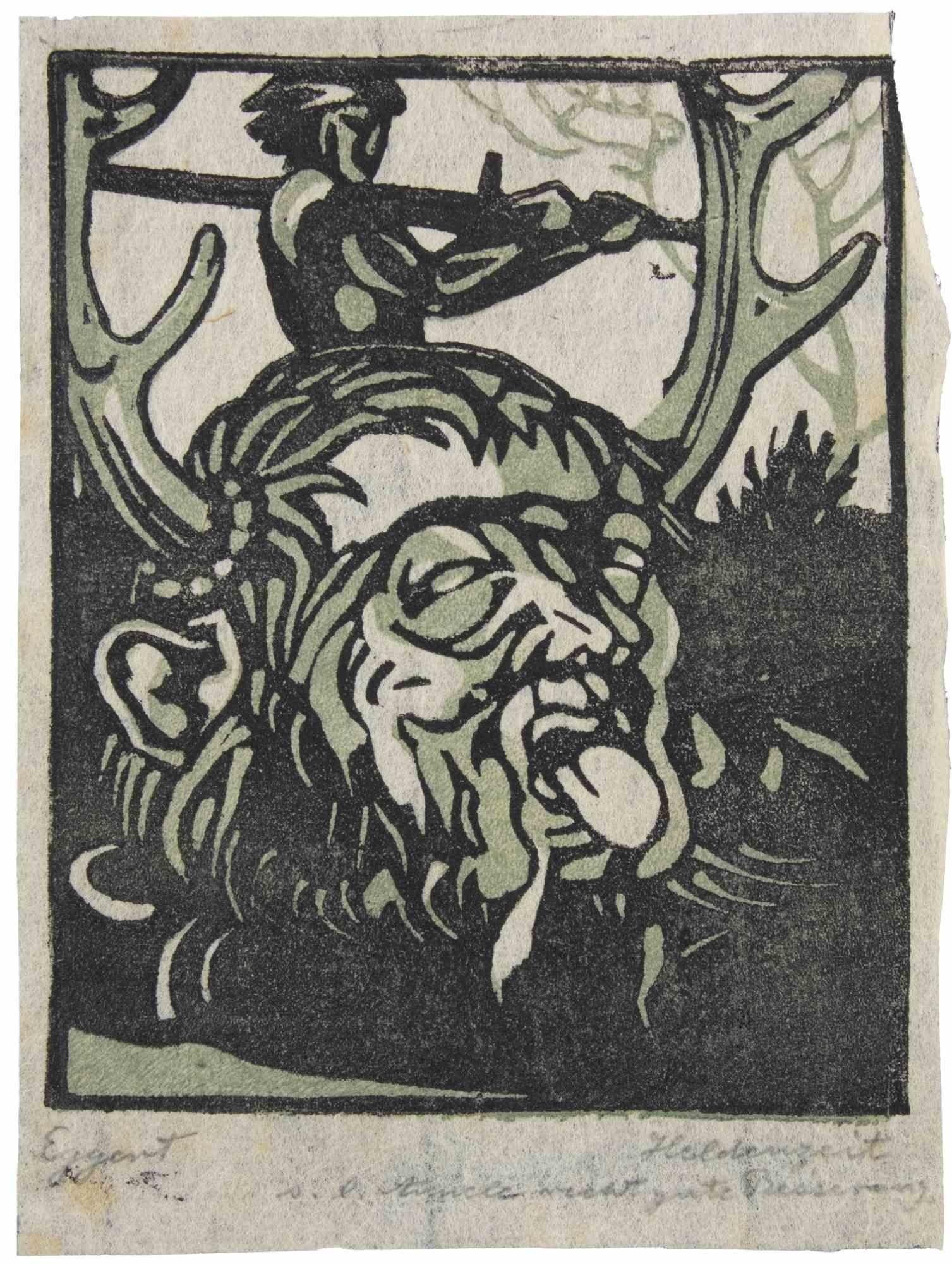 Mythological Scene - Etching attr. to Richard Egert - Early 20th Century