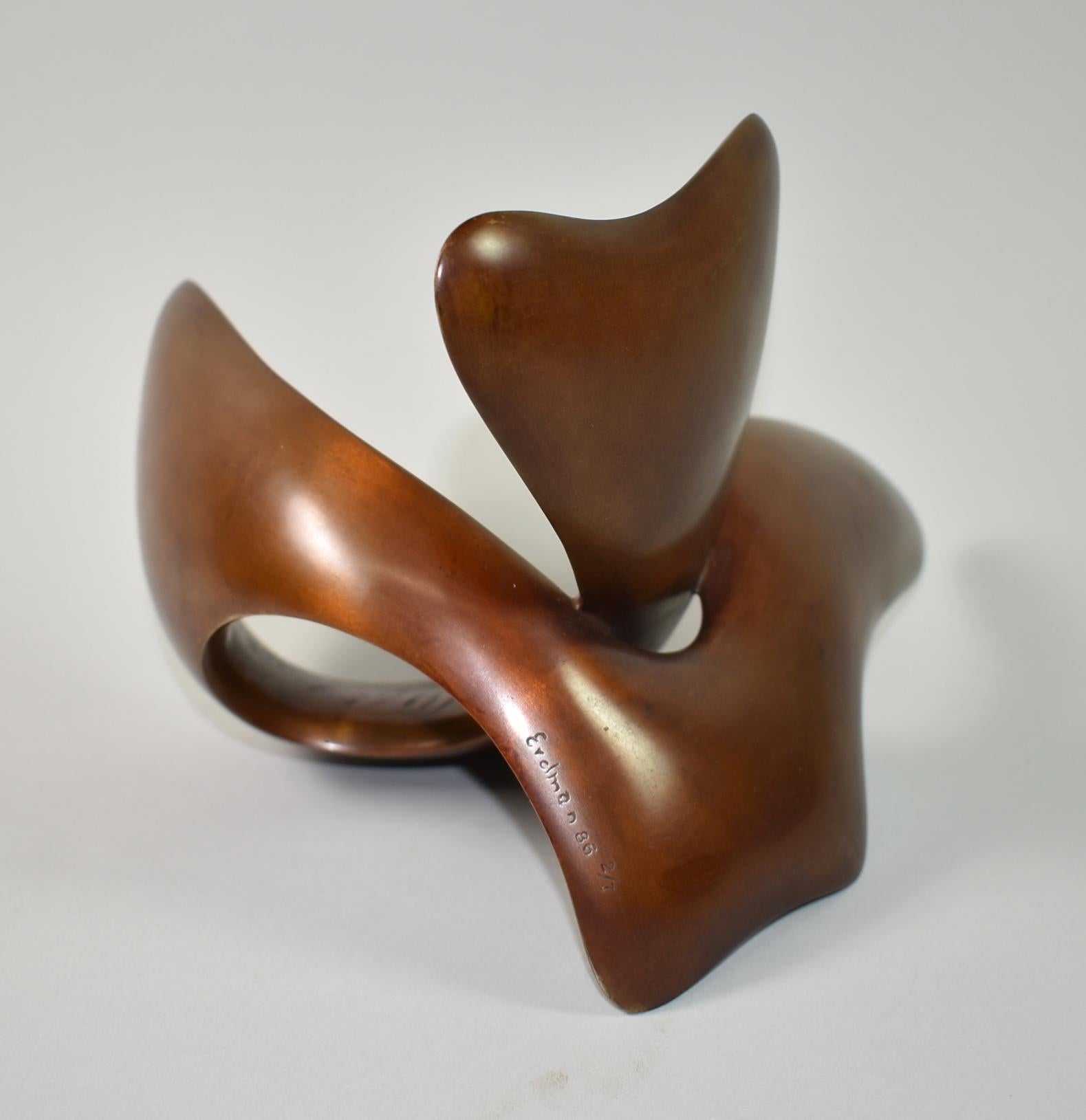 Late 20th Century Richard Erdman Modern Bronze Sculpture Marked 1986 Limited Edition Series 2/7 For Sale