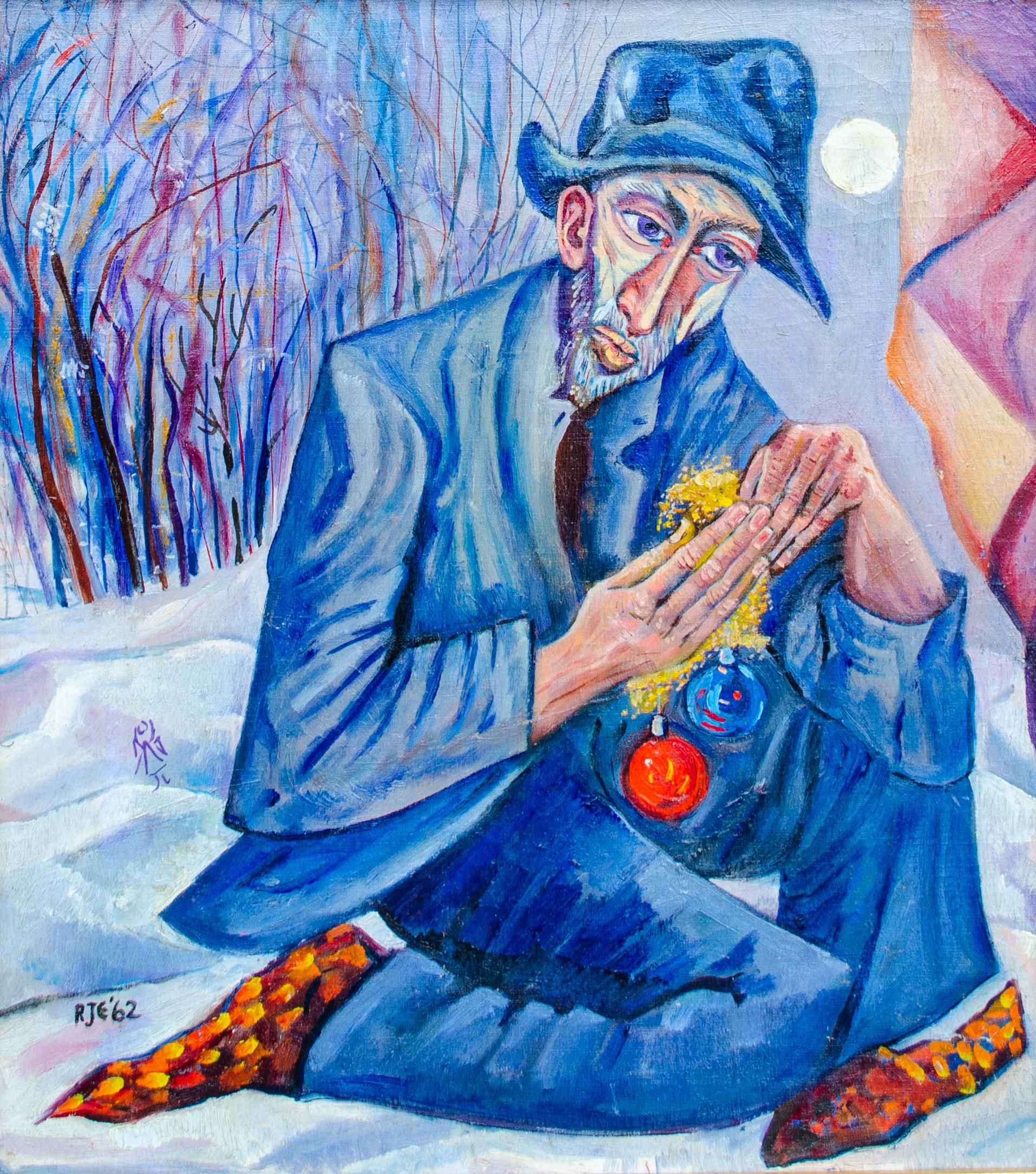 Modernes surrealistisches Wintergemälde von Richard Ericson