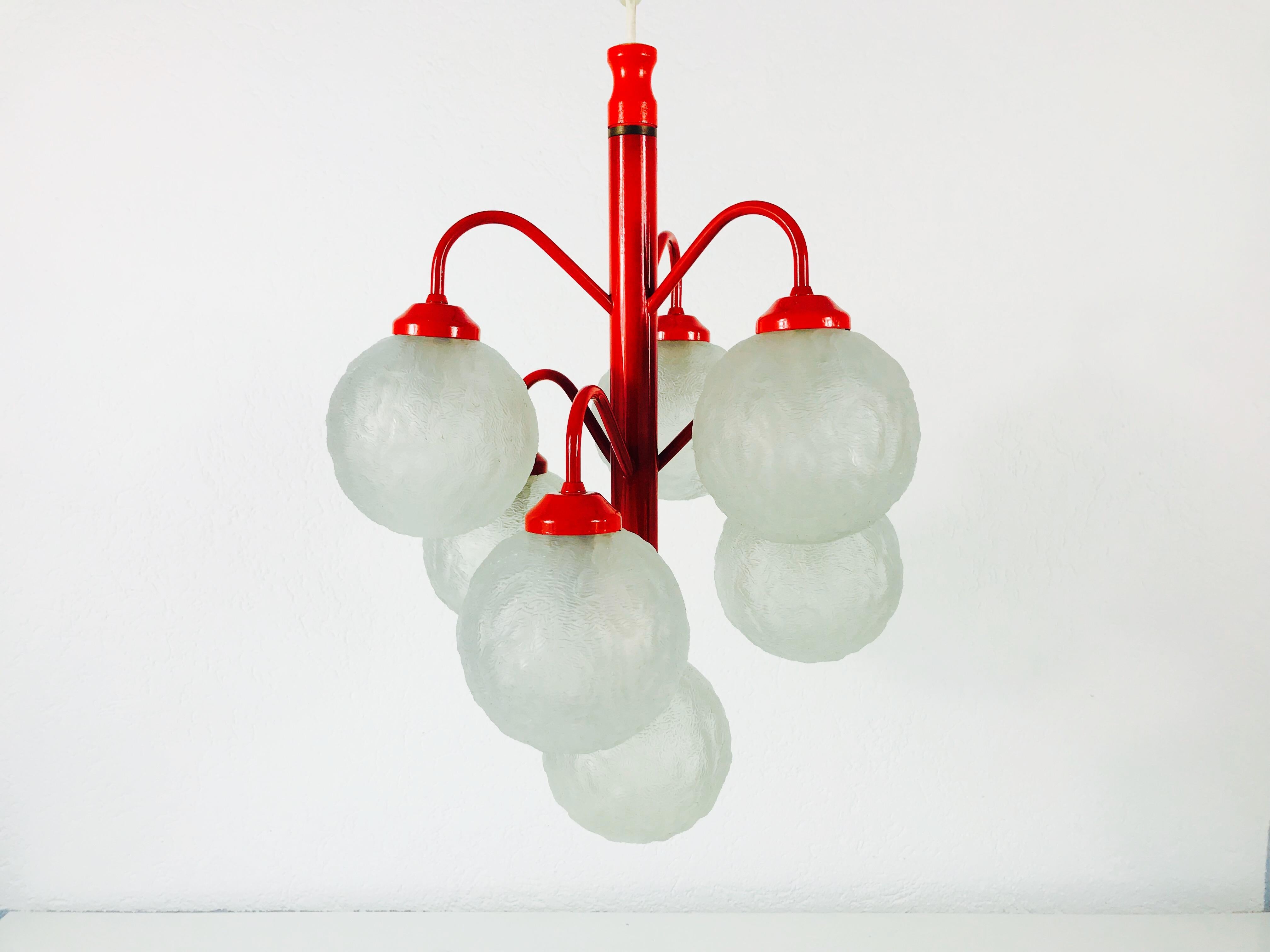 Richard Essig 6-Arm Space Age Chandelier, 1970s, Germany 6