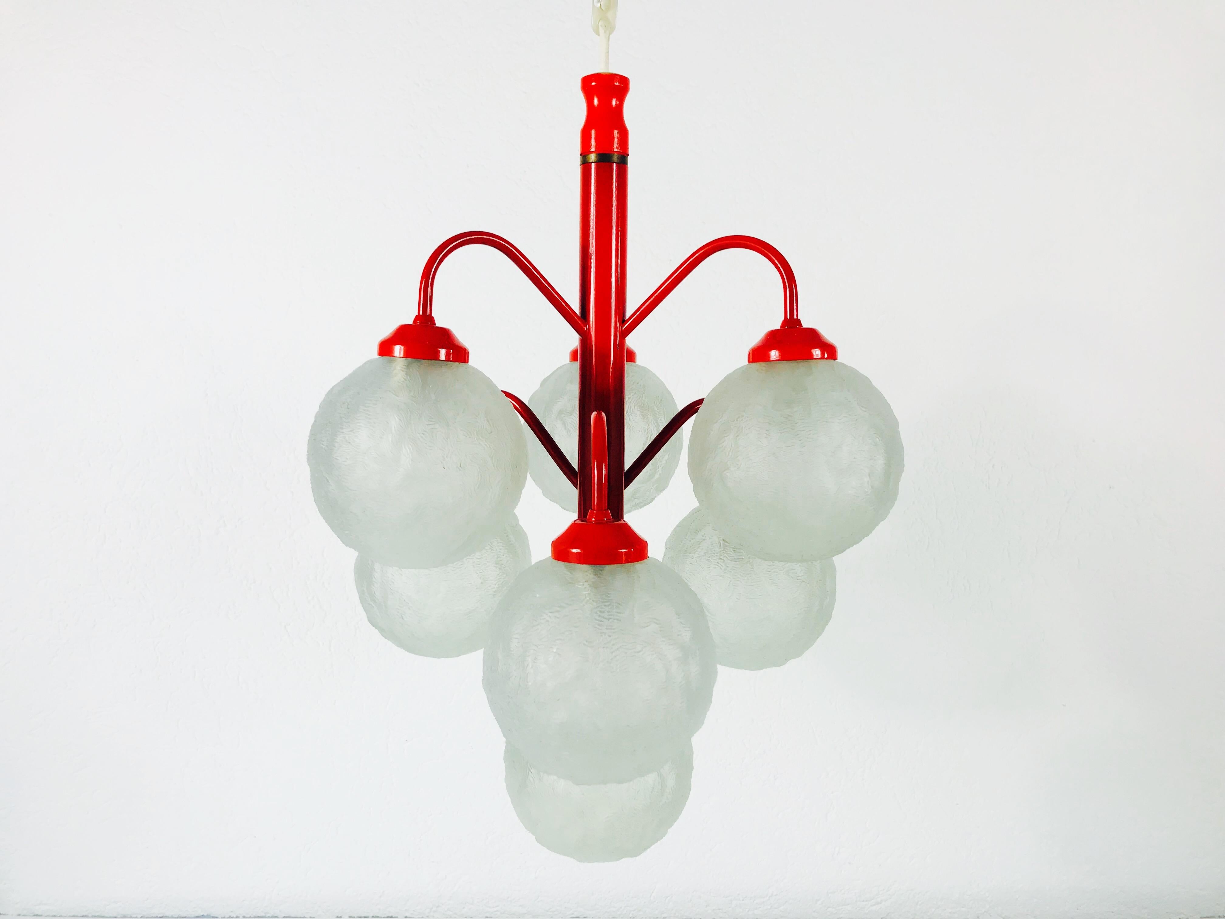 Richard Essig 6-Arm Space Age Chandelier, 1970s, Germany 8