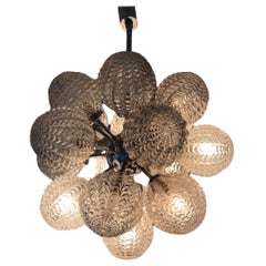 Richard Essig chandelier large globes Sputnik Space Age, Germany 1960