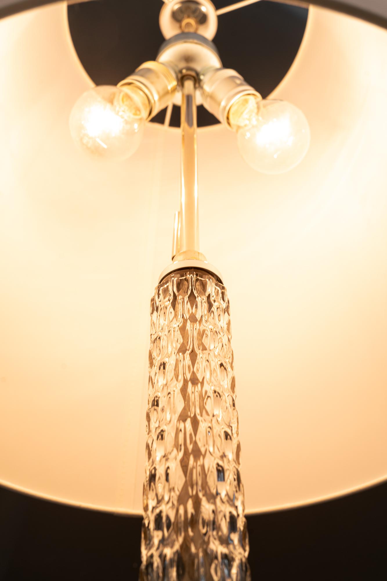 Richard essig floor lamp with fabric shade germany around 1970s en venta 6