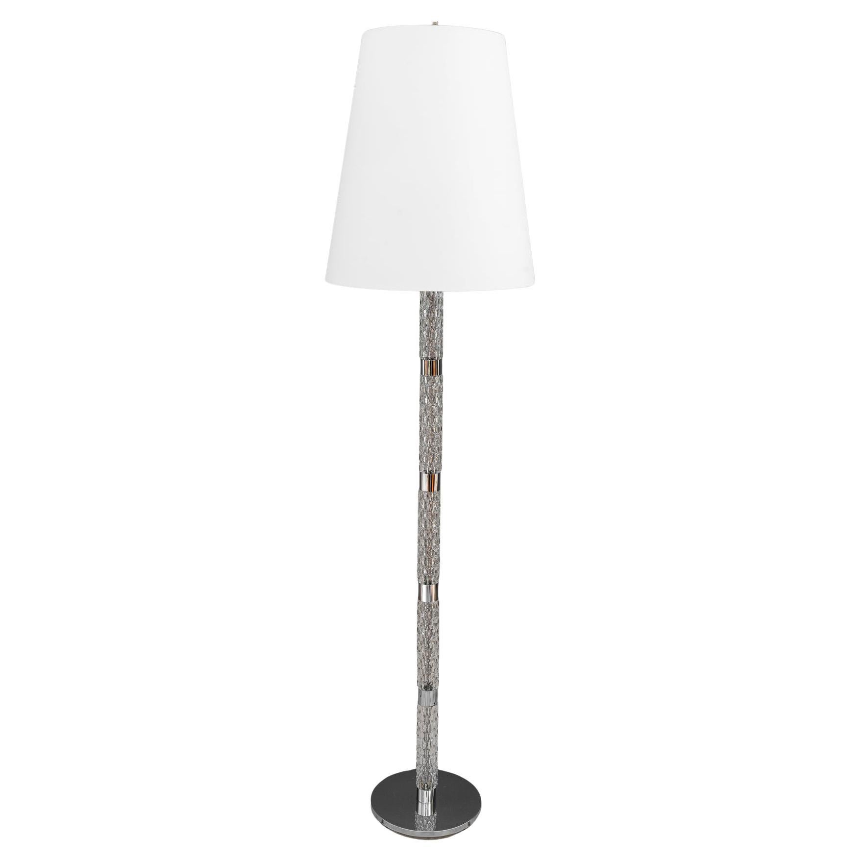 Richard essig floor lamp with fabric shade germany around 1970s