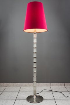 Richard Essig Floor Lamp with Illuminated Glass Stand, 1970s