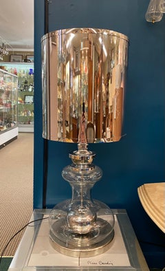 Richard Essig, Germany 1970s Blown Glass & Chrome Table Lamp