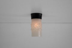 Richard Essig Style Ceiling or Wall Sconce with White Pressed Glass Shade