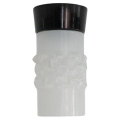 Richard Essig Style Ceiling or Wall Sconce with White Pressed Glass Shade