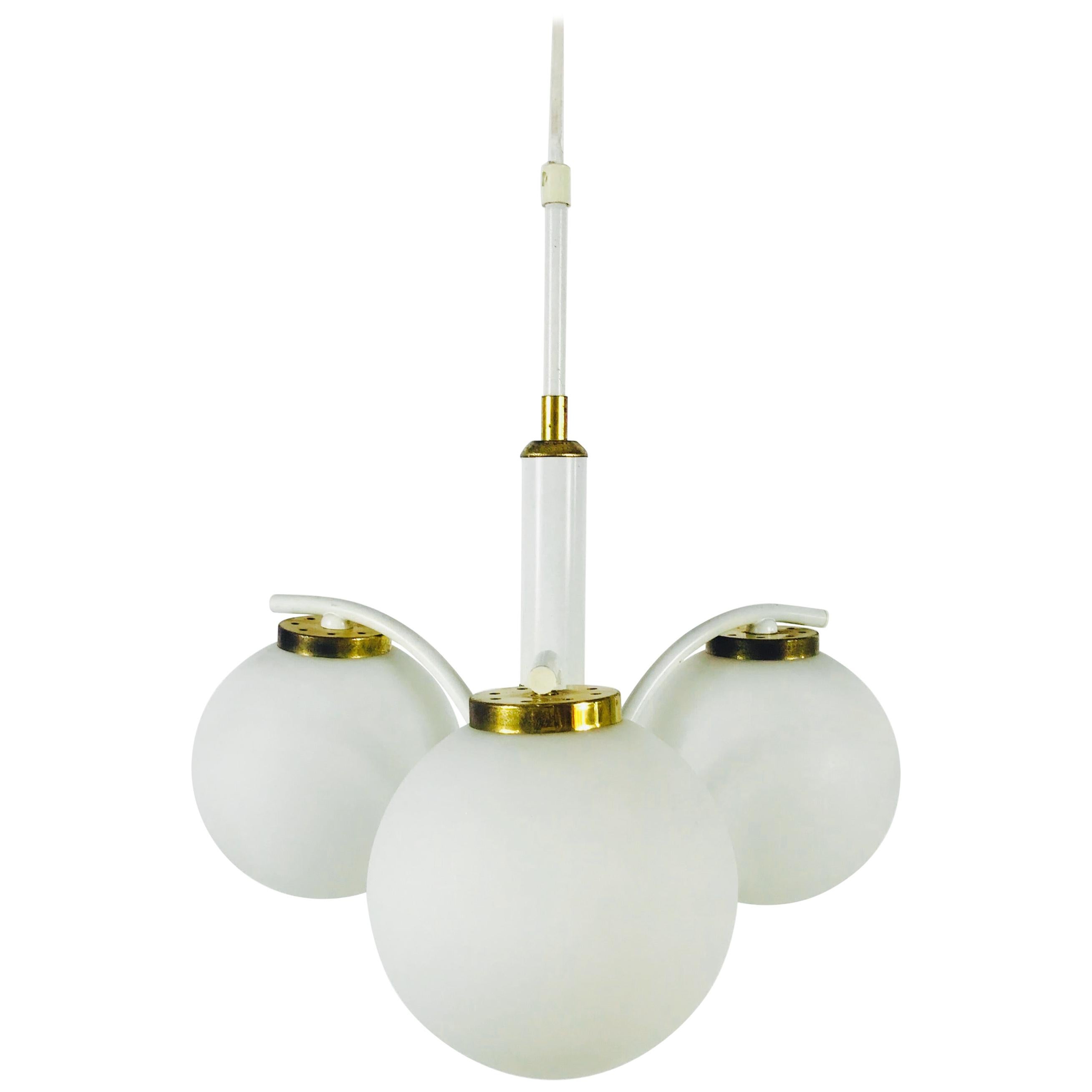 Richard Essig White Space Age Chandelier, circa 1970s For Sale