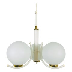 Richard Essig White Space Age Chandelier:: circa 1970