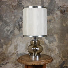 Richard Essig's smoked glass table lamp from the 1970s, Germany