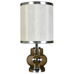 Lampe de table en verre fumé de Richard Essig des années 1970, Allemagne