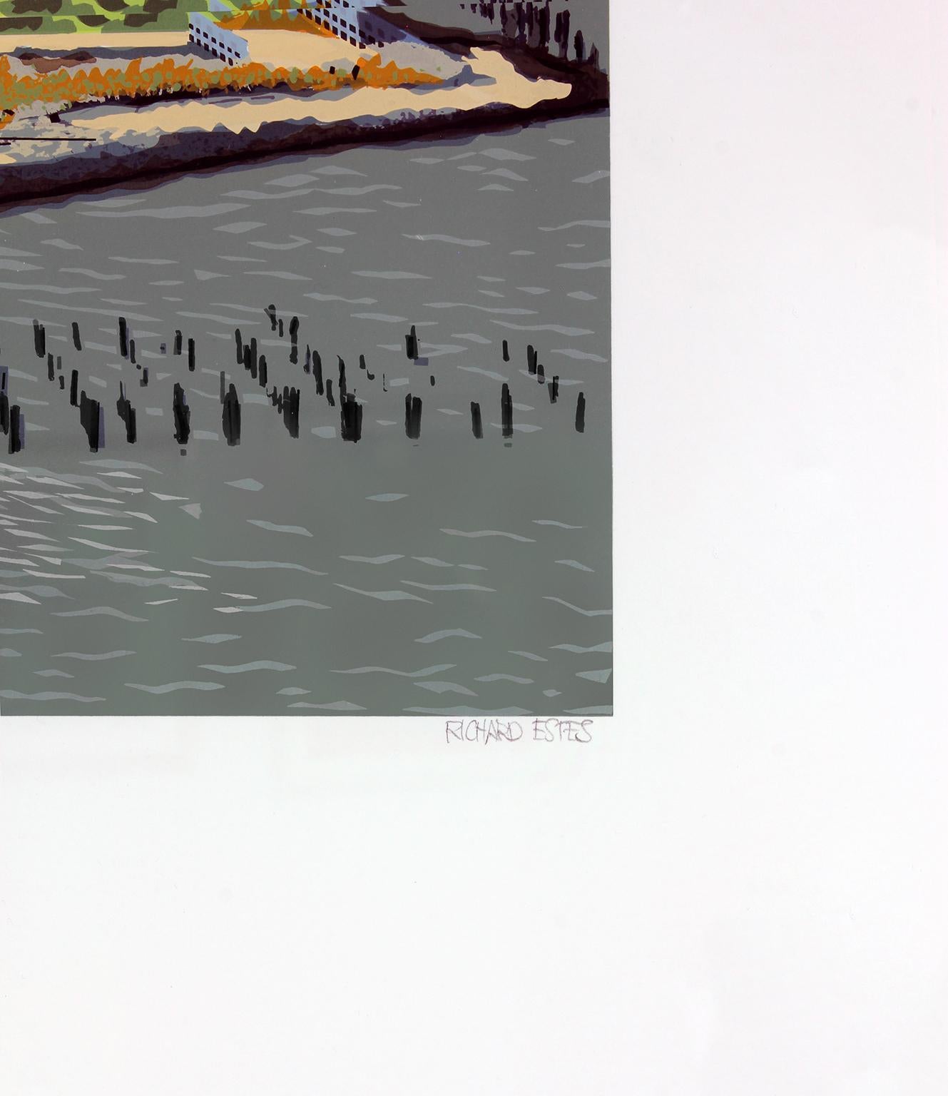 Serigraphie „East River, New York“ von Richard Estes aus der Mappe „Kinderstern“  im Angebot 2