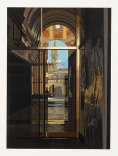 Richard Estes - Salzburg Cathedral photorealist silkscreen on paper Signed/N
