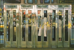 Richard Estes Telephone Booth, 2005 Exhibition Poster, Photorealism, 25.5 x 35.5