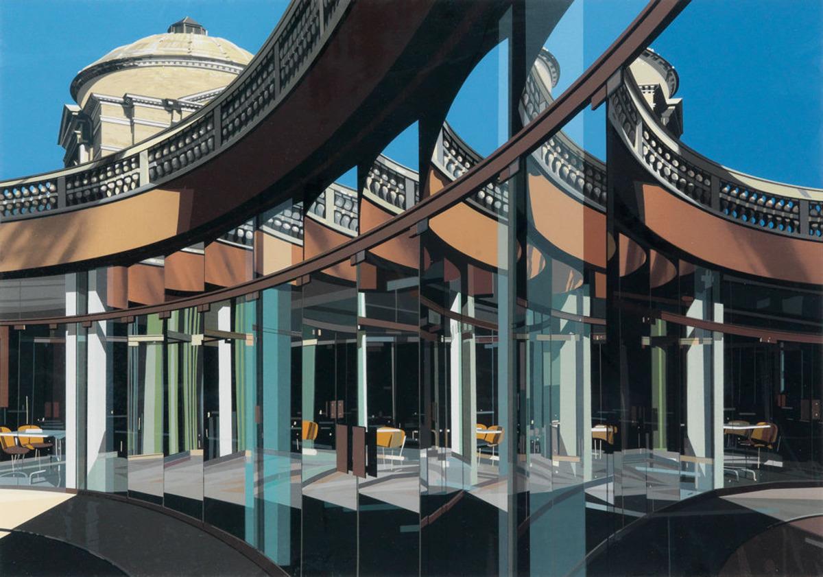 "Roma (de Paisajes urbanos III)" Richard Estes, Serigrafía fotorrealista