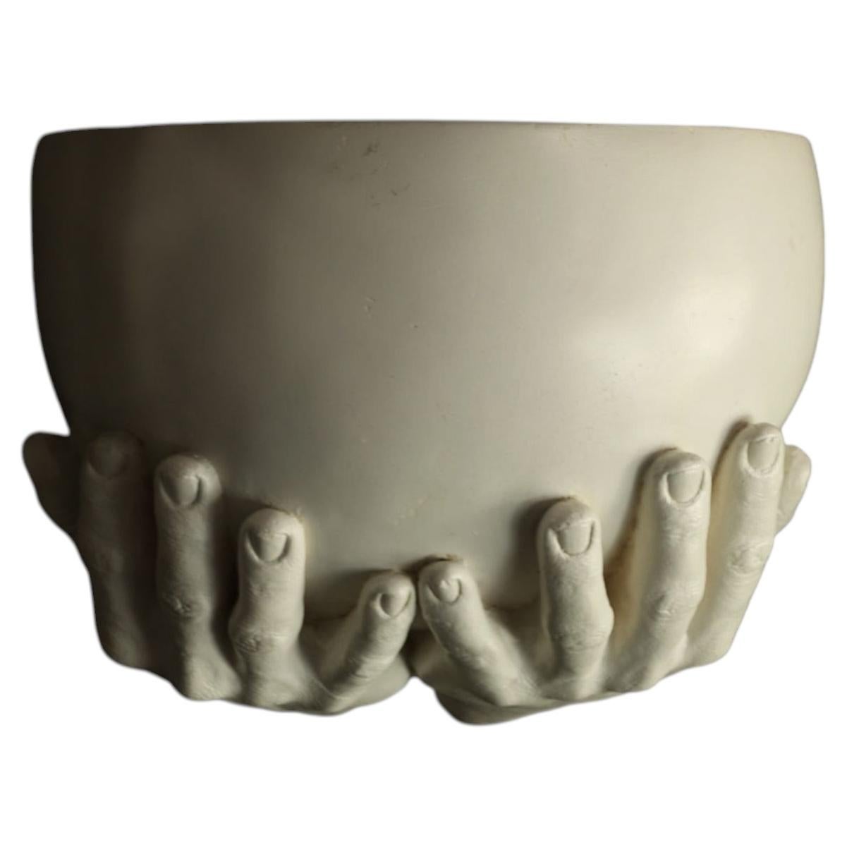 Richard Etts 'b, 1941' Plaster Wall Sconce, Signed and dtd. 1976 For Sale