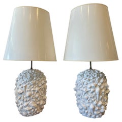 Richard Etts Seashell Plaster Table Lamps