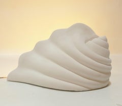 Richard Etts Signed White Plaster Shell Lamp Mid Century Modern Art Deco Style