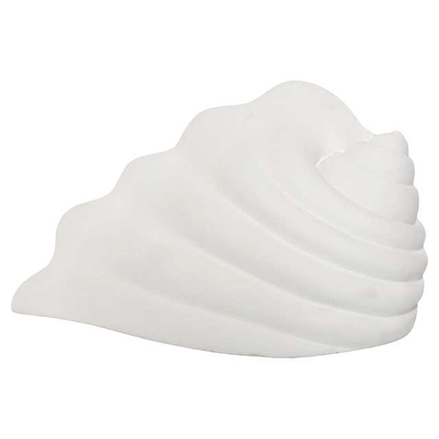 Sculptural White Plaster Shell Lamp Mid Century Modern For Sale at 1stDibs
