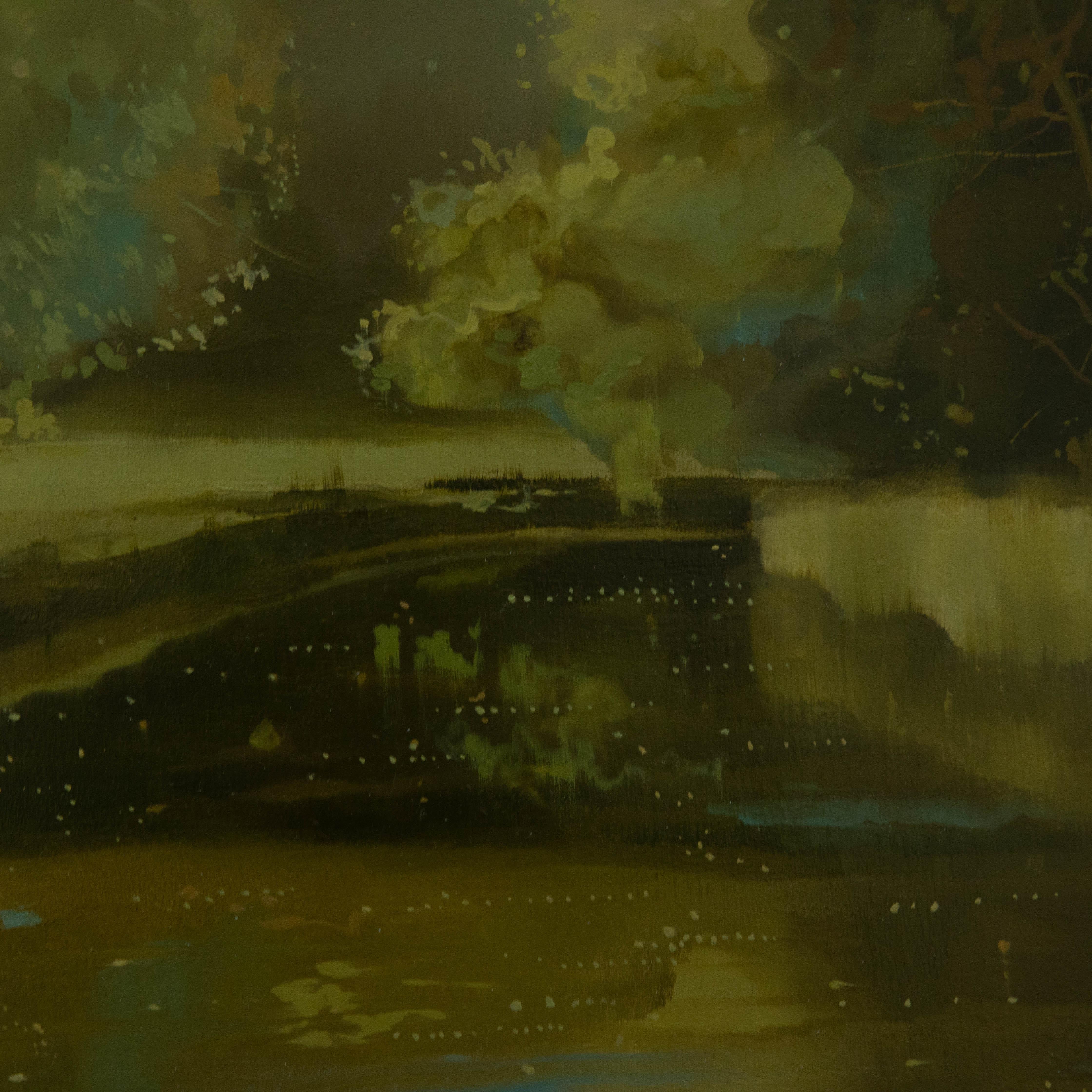 Richard Ewen (1928- 2009)  - 1978 Oil, Lake in the Park 2