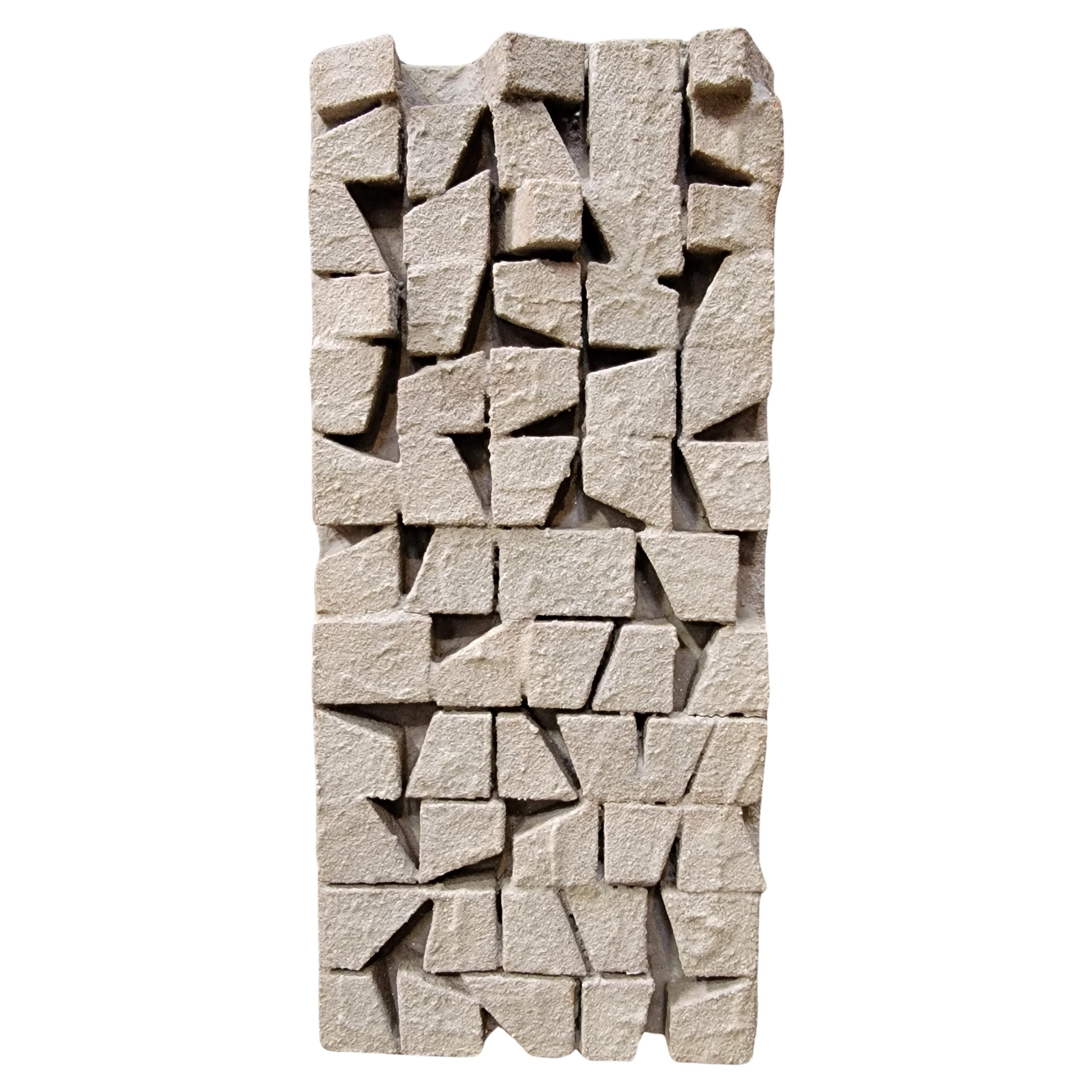 Scultura da parete in legno assemblata di Richard Faralla Constructionist