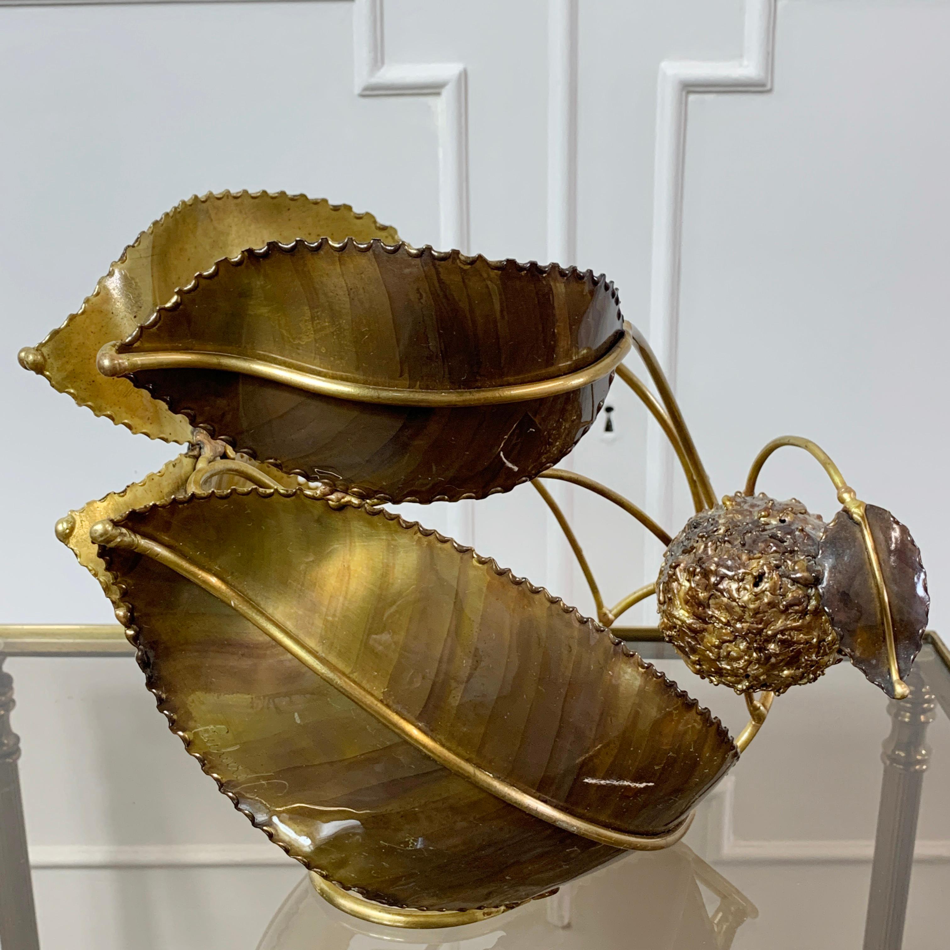 Richard Faure 'Chestnut' Gold Wine Bottle Cradle (berceau à bouteilles de vin) en vente 1